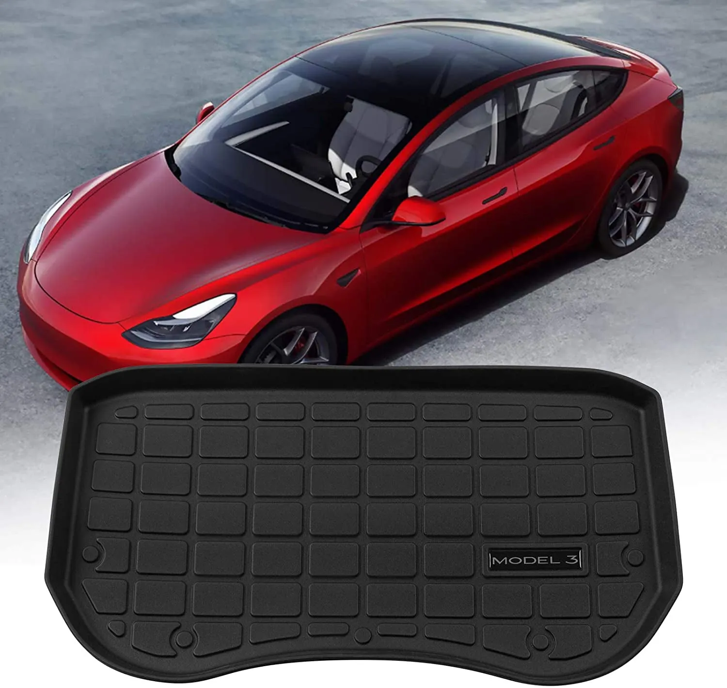 All Weather TPE Front Rear Trunk Mat for Tesla Model 3