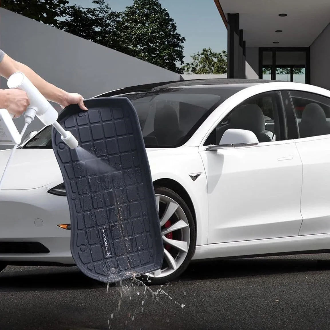 All Weather TPE Front Rear Trunk Mat for Tesla Model 3