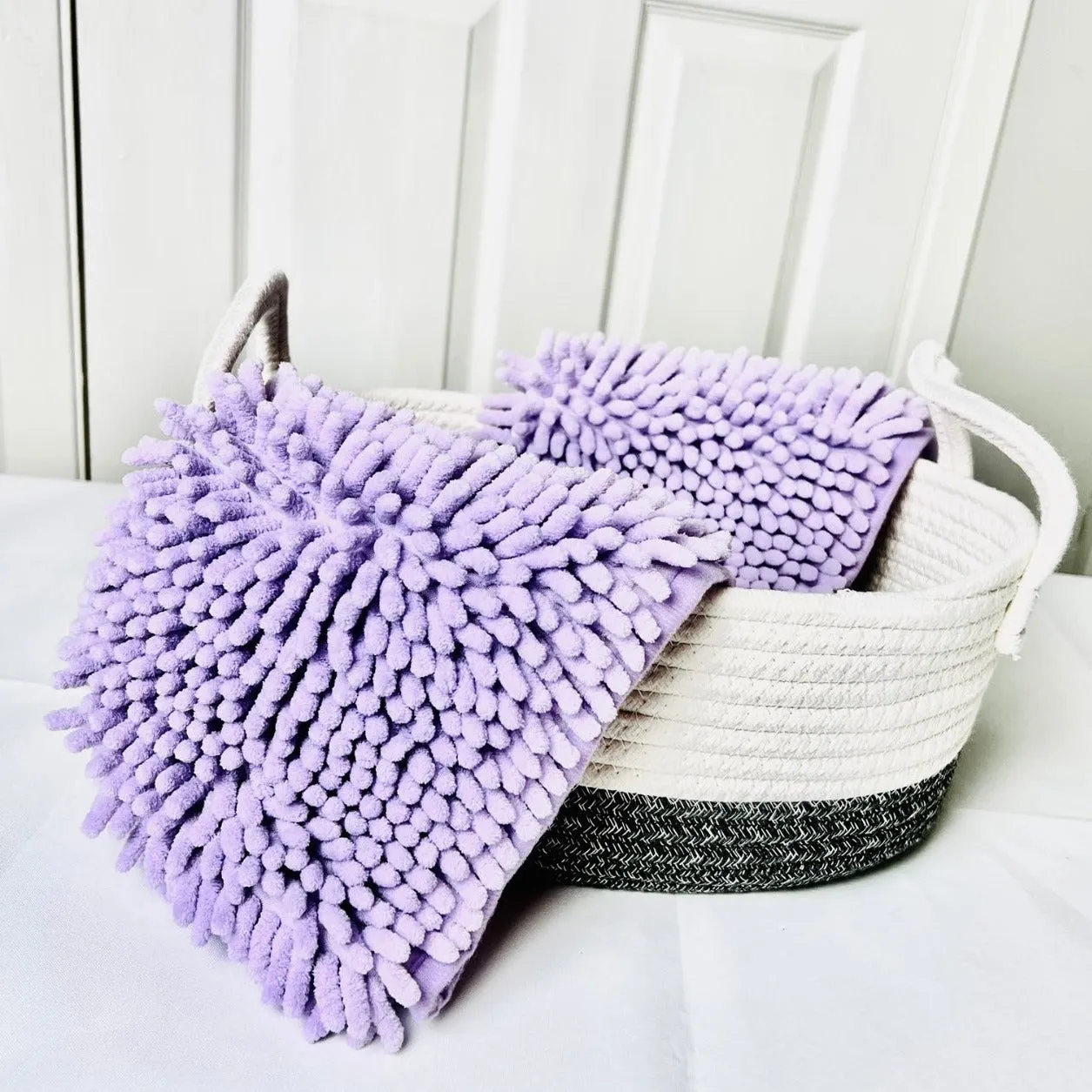 Dog and Cat Bath Towel, Super Absorbent Microfiber Towel, Purple
