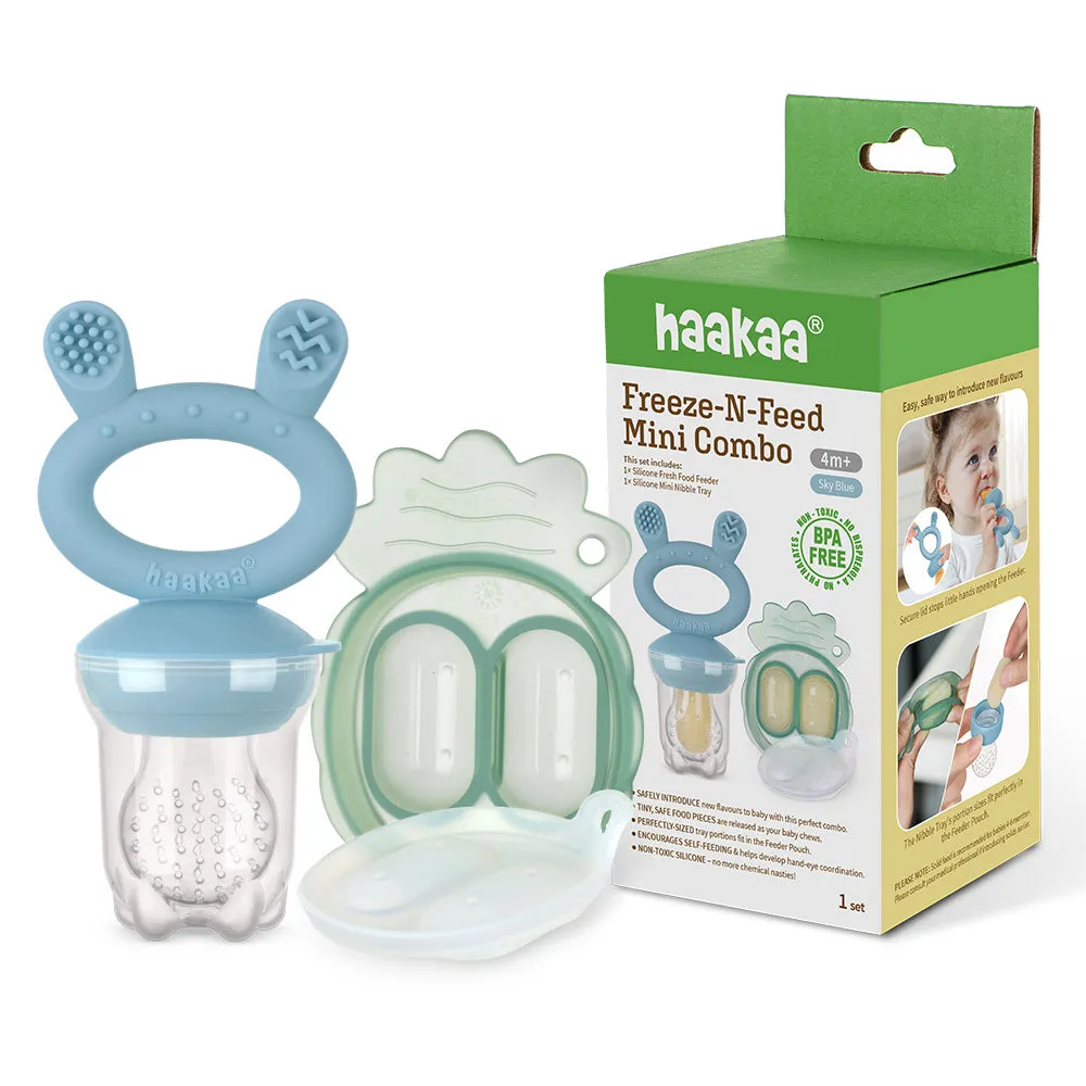 Haakaa Freeze-N-Feed Mini Combo / Fresh Food Feeder & Cover Set
