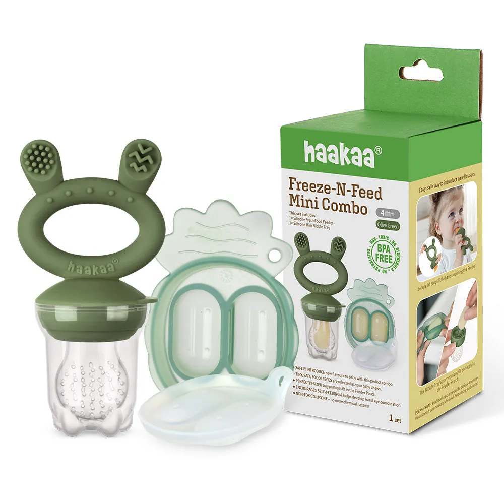 Haakaa Freeze-N-Feed Mini Combo / Fresh Food Feeder & Cover Set