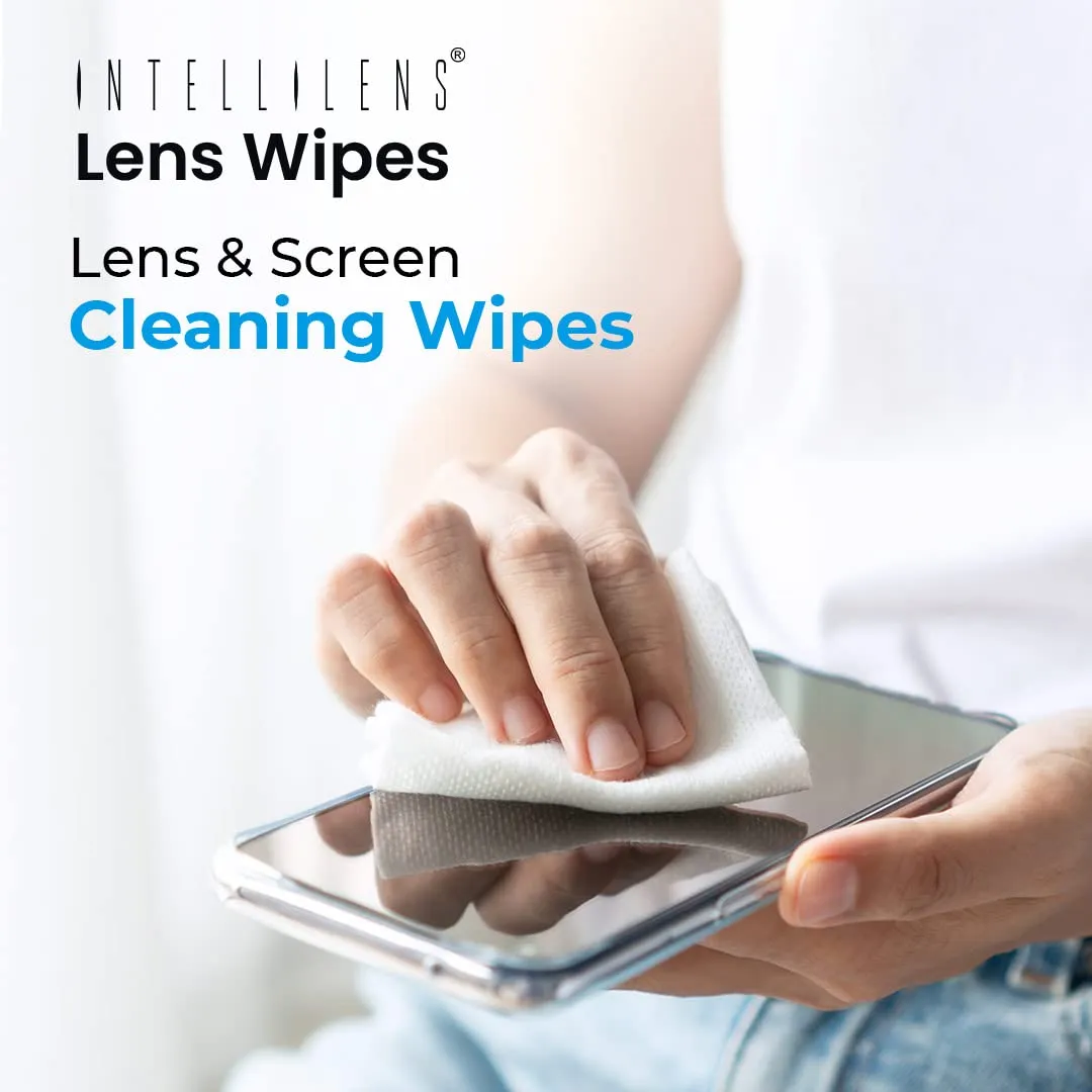Intellilens Lens Cleaner Wipes (Pack of 60) | Cleaner Wipes for Spectacles & All Digital Screens | Fast Drying, Gentle and Scratch Free Cleaning