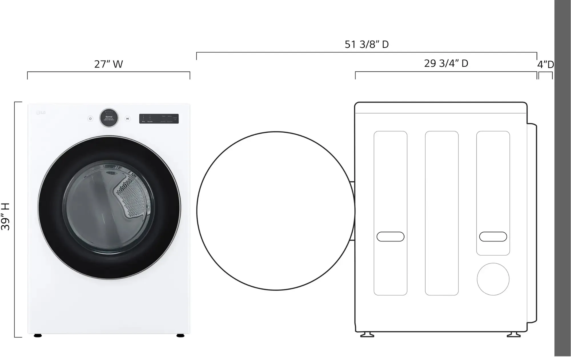 LG Front Load Washer and Electric Dryer Set - WM3600HWA DLEX5500W