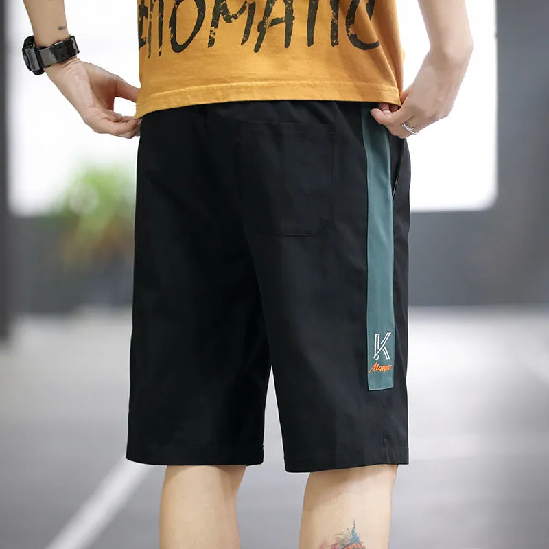Summer Casual Shorts Men Trendy Hong Kong Mid-Length Beach Pants Young Cargo Shorts